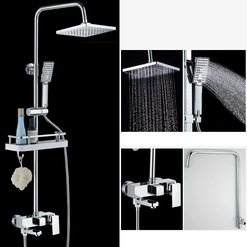 Черный Colonne Regendouche Duschset Conjunto De Ducha Regadera Электрический Душ для ванной комнаты