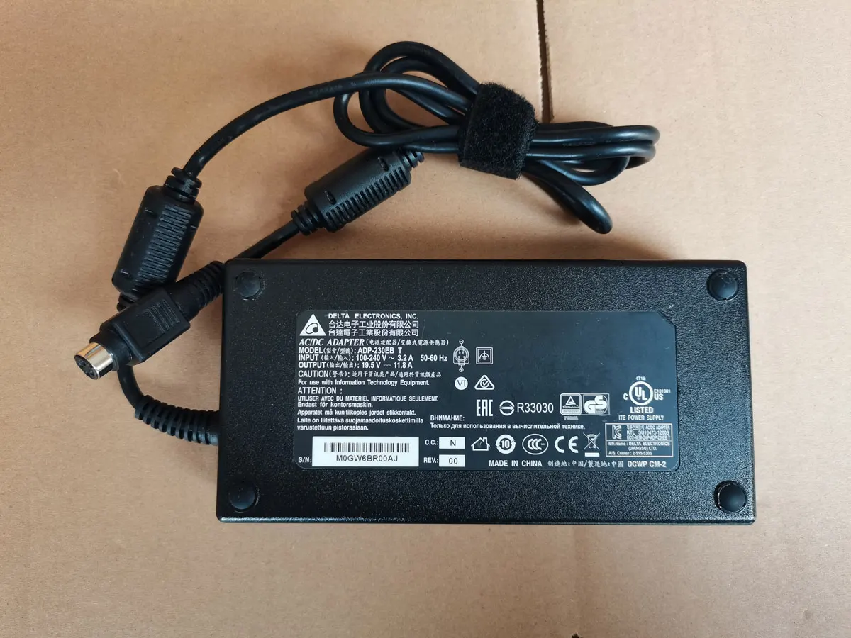 

OEM Delta 230W 19.5V 11.8A ADP-230EB T 4Din AC Adapter For MSI GT75 Titan 8RF MS-17A3 Gaming laptop GTX1070 i7-8750H Original