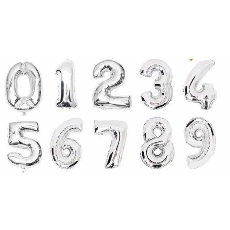 32 дюйма номер воздушный шар из фольги Роза цвета: золотистый, серебристый синий цифра одежда для свадьбы, дня рождения украшения вечерние украшения товары для взрослых