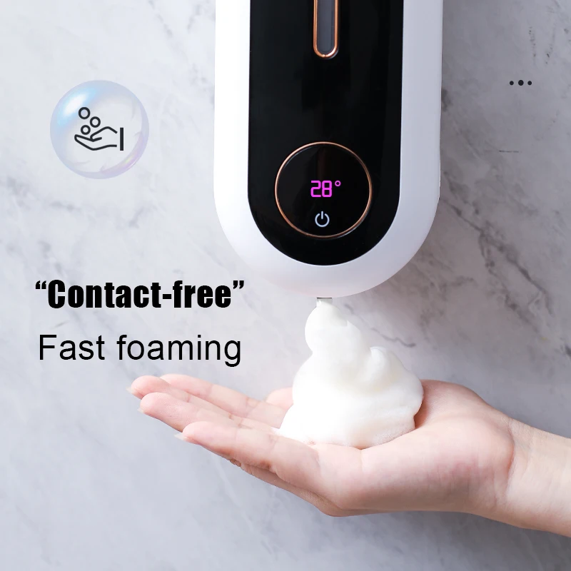 

450ml Touchless Automatic Sensor Foam Soap Dispenser Hand Sanitizer Liquid Fast Foaming Wall Mounted Bathroom Accessories