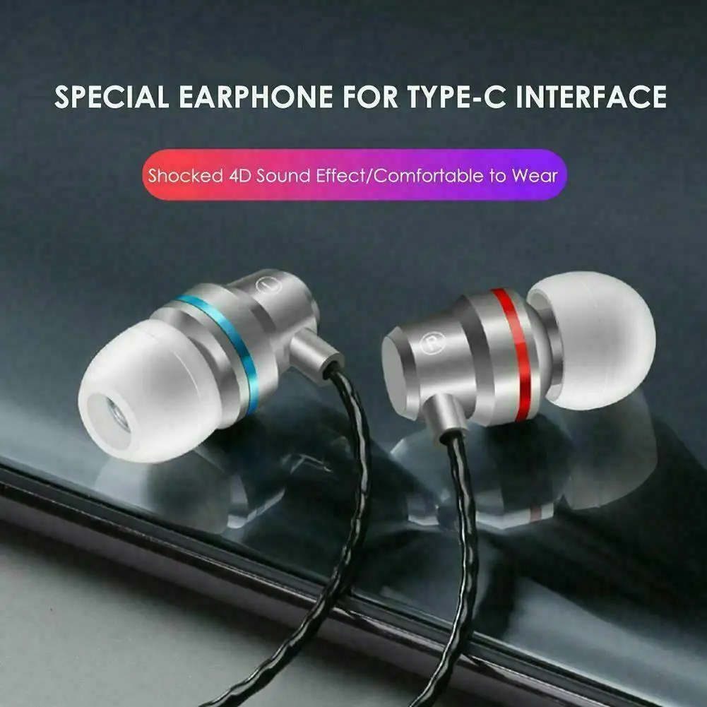 

Type-C Earphone Wired Earphones Headset Headphones Earbuds For Smart Phone Mobile Phone
