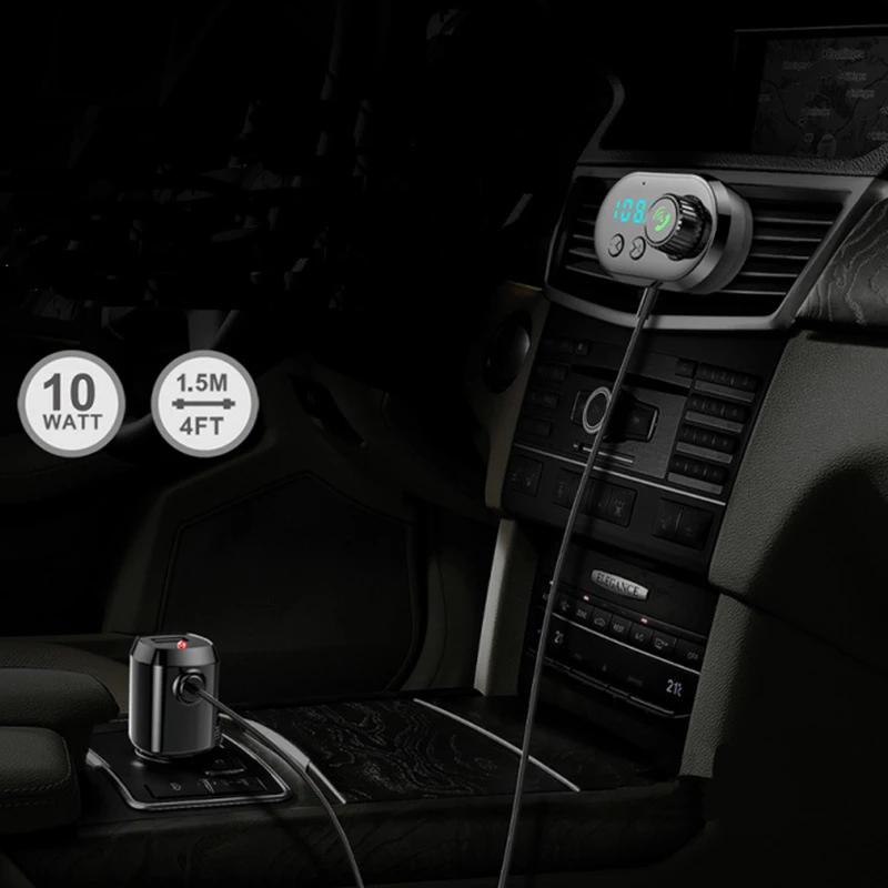 

Car Bluetooth mp3 player car Bluetooth receiving Bluetooth hands-free FM transmitter car charger auto parts XC-77