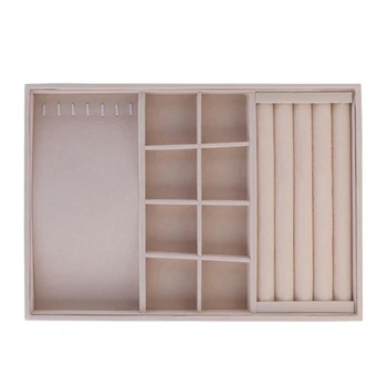 

Fleece Jewelry Box Plate Jewelry Display Earring Holder Ring Necklace Display Tray Stand Organizer Box Case Watch Display