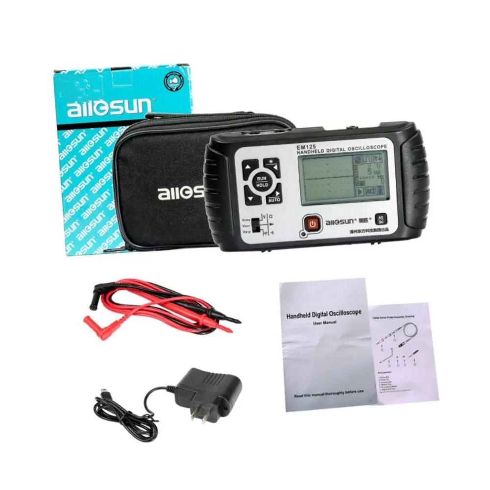 US $156.00 allsun 2 in1 Multifunction Oscilloscope 25MHz Multimeter Digital Handheld Scopemeter Voltmeter Ohmmeter Capacitance EM125