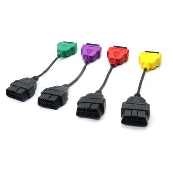 

2019 the newest For Fi-a-t Ecu Scan Adaptor Connector 16pin OBD2 OBD Cable Adatper for F-i--at Four Colors (4Pieces/ Set)