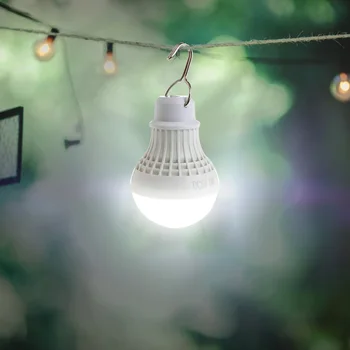 

5W Portable LED Camping Bulb Light Practical Durable Multi-functional Outdoor Tent Hanging Emergency Lantern Lamp