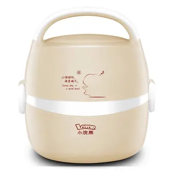 

HM-2013 Electric Cooking Lunch Box Insulation Heating Warmer Container Steaming Rice Double Stainless Steel Liner Heating