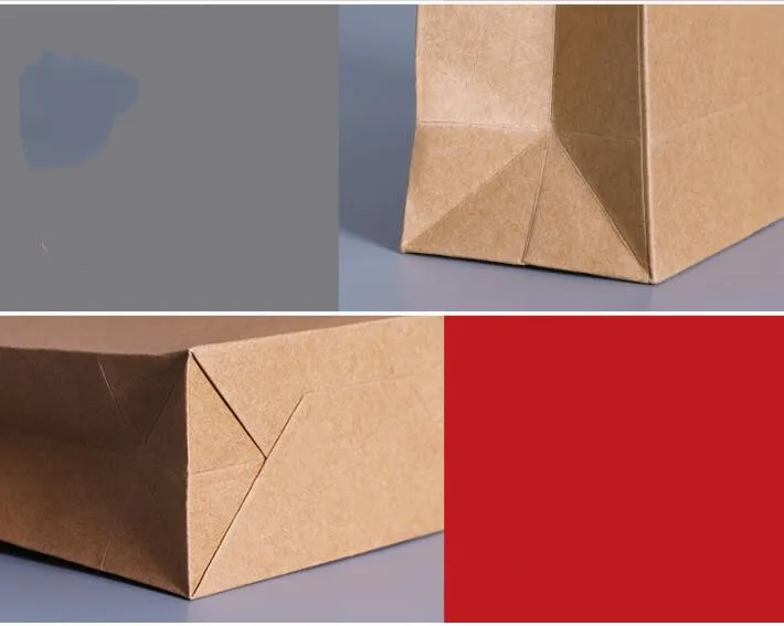 5pcs Kraft Paper Gift Bags With Handles Multi-function High-end Paper Bags For Clothes Shopping Party Gifts Bag Custom Logo
