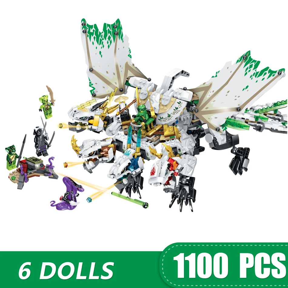

1100PCS Building Blocks Toys Ninja The Ultra Dragon Gift for girls boys children DIY toys birthday gift Compatible legoings toys