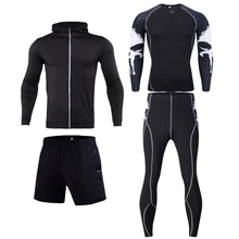 Men's Running Suit Gym Tights Thermal Underwear Spartan Compression Fitness MMA Rashguard Men's Quick-drying Tights Tracksuit