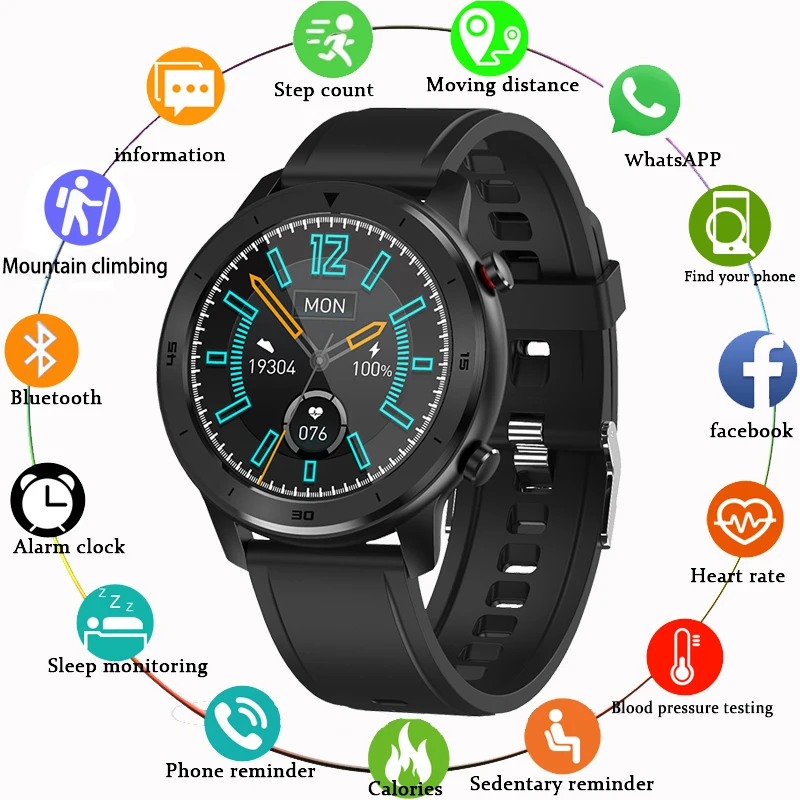 

LIGE 2020 New Smart Watch Full Touch Full Round Screen Waterproof Heart Rate Blood Pressure Monitor Fitness Tracker Smartwatch