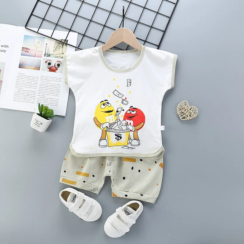 Summer Toddler Boy Clothes Cartoon Sets Clothing T shirts + Shorts Kids ...