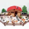 Realistic Lifelike Farm and House Model Craftsmanship House Animal Figures Playset Home Decor 4
