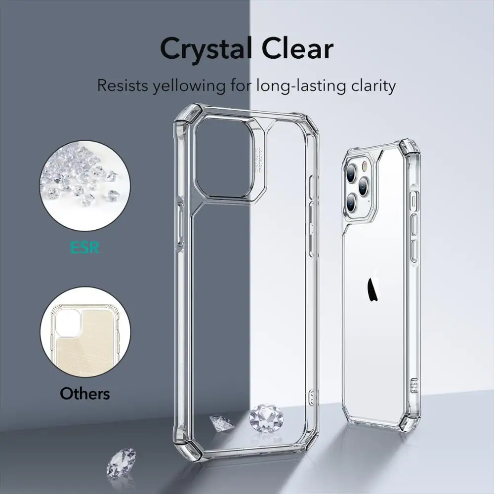 Esr For Iphone 12 Pro Max Case Air Armor Clear Case Shockproof Luxury Transparent Back Cover For Iphone 12 Mini 12 Pro Max Cases Phone Case Covers Aliexpress