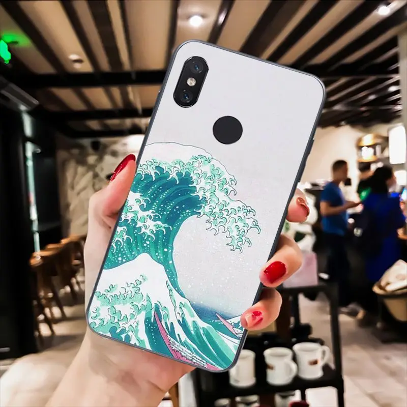 Wave Art Japanese Green Illust Classic 