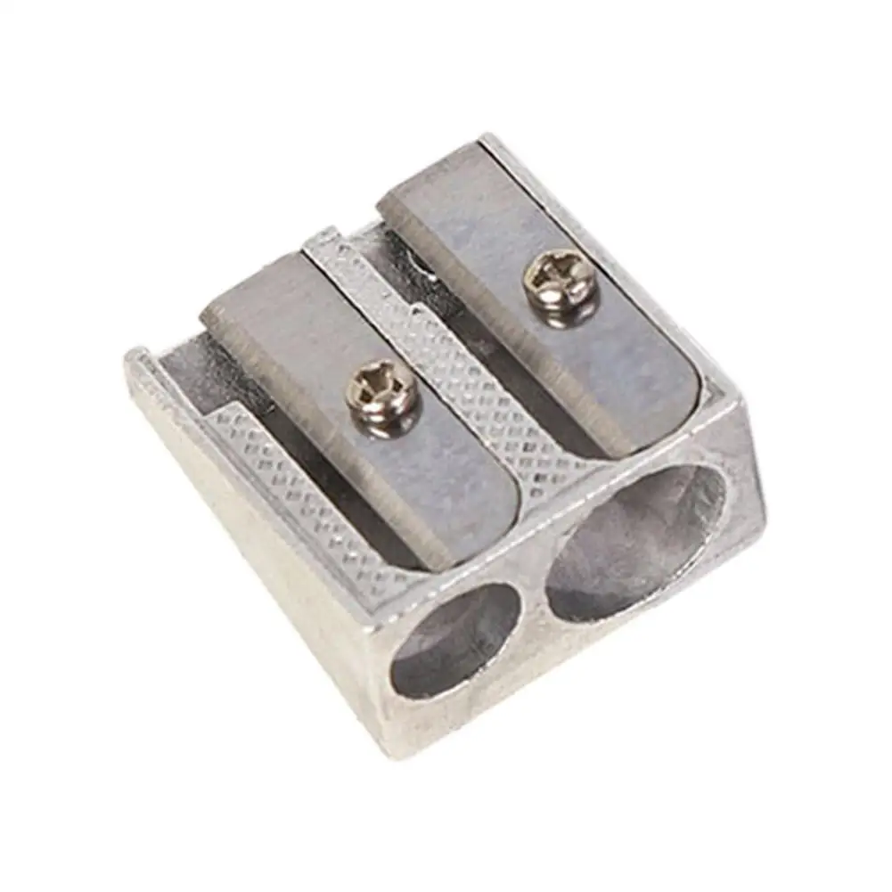 

12PCS Manual Metal Sharpener Dual Hole Pencil Sharpener Stationary Accessory Aluminum Alloy Pencil Sharpener For School Offic