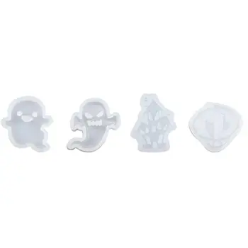 

9pcs Halloween Theme Silicone Molds Resin Jewelry Casting Mold Kit with Tools
