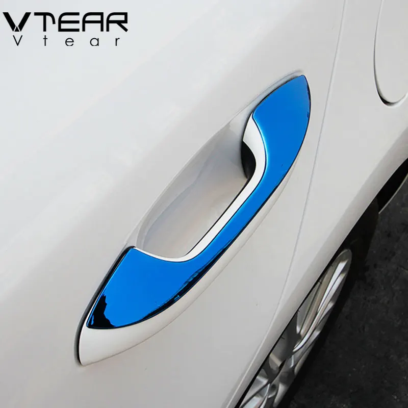 For Kia Rio 4 X-line Door Handle Cover Trim Chromium Bowl Pull Chrome Car-styling Exterior Decoration Accessories Vtear-19