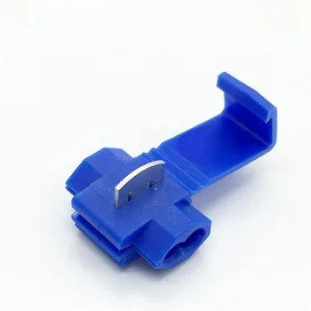 

50pc Quick Splice Lock Wire Terminals Connectors Electrical Crimp Line Snap Blue