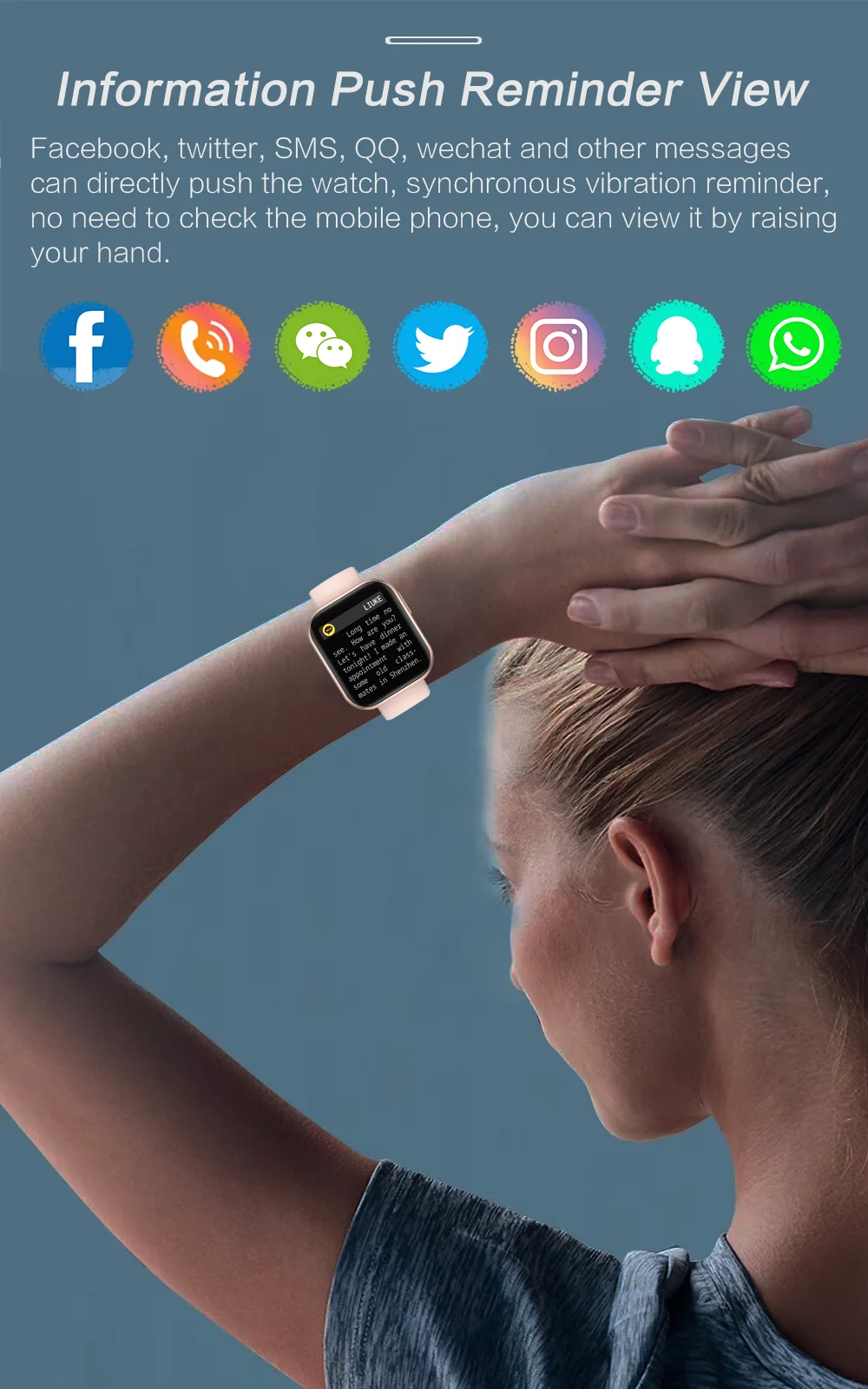 2021 New 1.69 Inch Smart Watch Men'S Sports Fitness Tracker Alarm Clock Heart Rate Sleep Monitoring Smartwatch Android Women