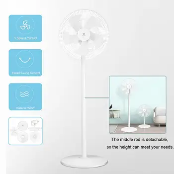 

For Viomi Standing Floor Fan 3 Level Adjust Height Adjust frequency conversion 100-speed infinitely variable fan natural Wind