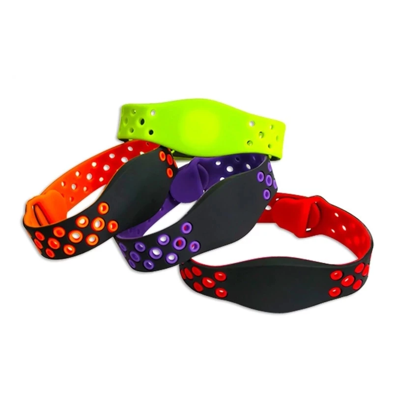 FILFEEL 10 Bracciali RFID 125kHz In Silicone IP68 – Impermeabili E Resistenti Per Piscina, Sauna E Palestra (Nero)