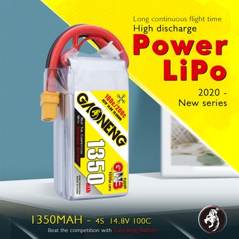 

2PCS Gaoneng GNB New Series 1350mAh 4S 14.8V 100C/200C Lipo Battery XT60 Plug for RC FPV Racing Drone