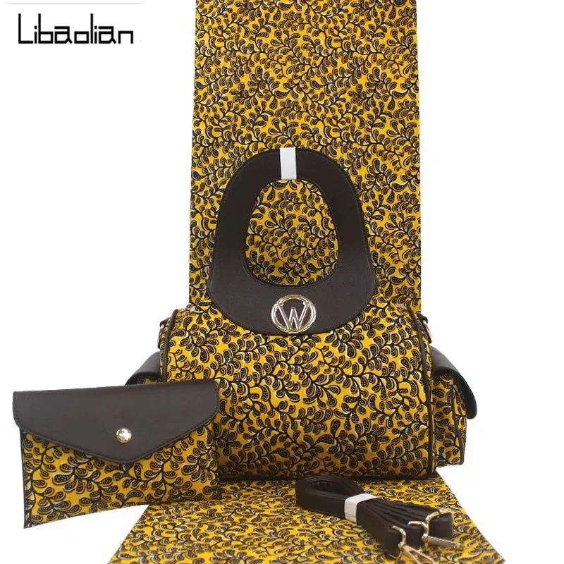 Популярная Высококачественная ручная сумка, африканская голландская восковая печать, 6 ярдов, хлопок, батик, восковая Ткань для шитья одежды F911-25