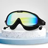 Adult male and female professional swimming goggles with nose clip earplugs plating waterproof anti-fog myopia goggles
