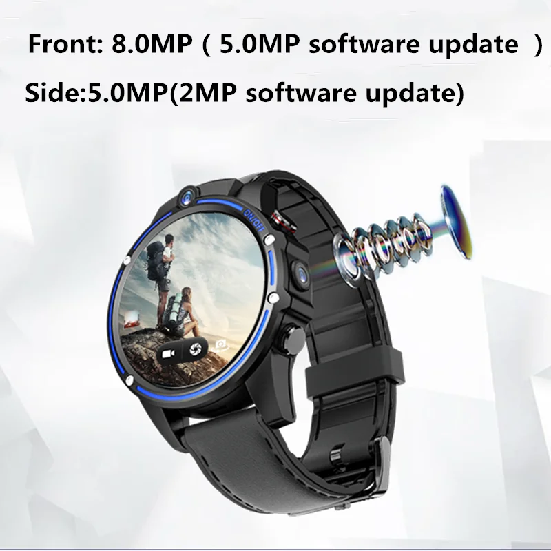 Смарт часы kospet Vision 5.0MP + 5.0Mp с двойной камерой Android 800 мАч батарея gps карты умные для