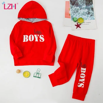 LZH Children Clothing Sets 2021 Autumn Winter Baby Girls Clothes Long Sleeve Hooded Casual Tracksuit Suits Toddler Boys Clothes 1