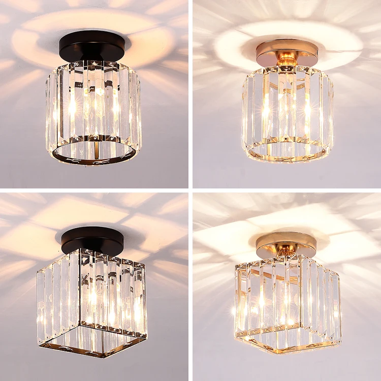 

Corridor lamp balcony crystal modern simple personality Nordic entrance hallway lamp LED ceiling lamp