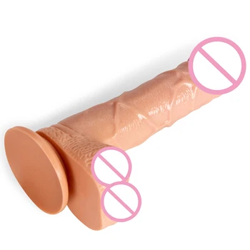 Soft Flesh Dildo Realistic with Suction Cup Sucker Big Artificial Penis for Women Female Masturbator Adult Sex Product Sex Toys 3