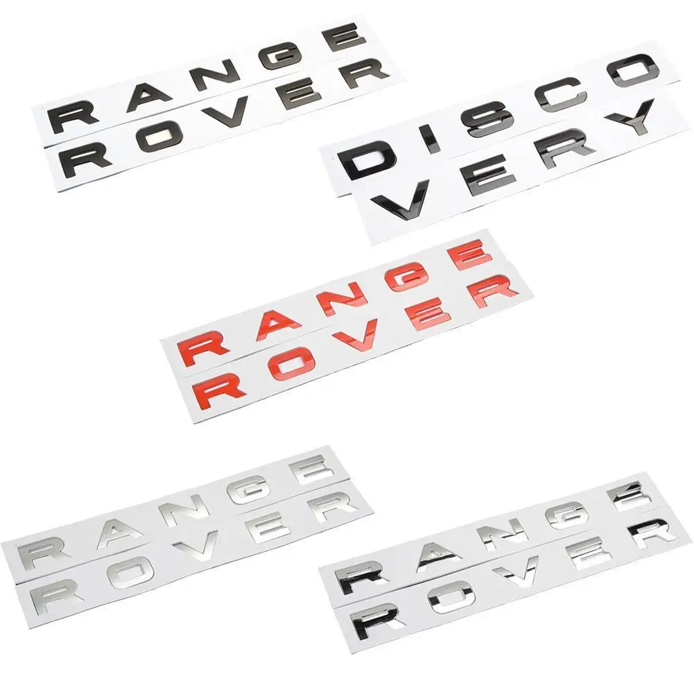 JDM WORLD New SET Range Rover Glossy Black Land Rover Range Emblem Logo Badge Letters