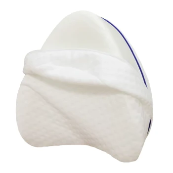 

Memory Body Foam Knee Leg Support Pillow with Cover for Side Sleepers Pregnancy Reduce Pressure Sciatic Nerve Pain Relief White