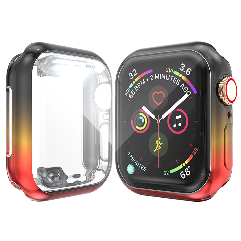 360 AI чехол для часов Apple Watch 3 2 1 42 мм 38 мягкий цветной из ТПУ + Защитная пленка экрана