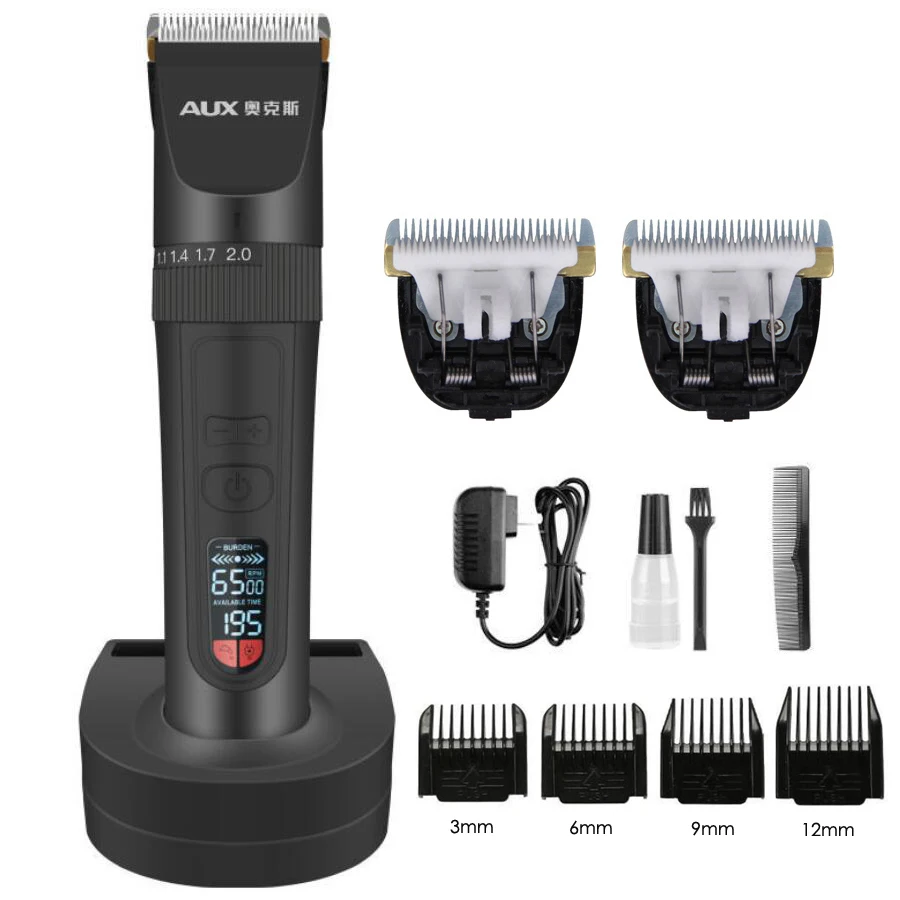 Professional Ceramic Titanium Blade Hair Clipper for Men Baby Hair Trimmer Cutting Shaving