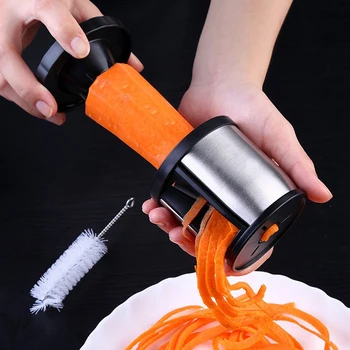 

Stainless Steel Potato Carrot Shredder Spiral Rotary Grater Melon Fruit Cutter Manual Kitchen Cutter