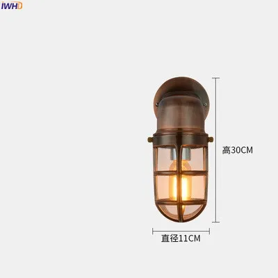 Outdoor IWHD алюминиевый наружный настенный светильник светодиодный лестничный балкон садовый водонепроницаемый настенный светильник Наружное освещение buitenverlichting buitenlamp - Испускаемый цвет: Outdoor