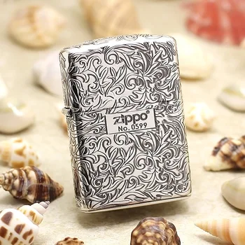 

Genuine Zippo oil lighter copper windproof Limited Edition Vine cigarette Kerosene lighters Gift With anti-counterfeiting code