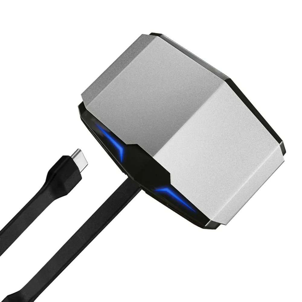USB-C Многофункциональный узловой центр Тип с разъемами типа C и HDMI 6-в-1 переходник удлинитель док-станция для поддержки 4k2k 30 Гц сигналов высокой четкости s10