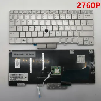 

(95%New) FOR HP Elitebook 2760P 12.1" laptop keyboard silver MP-09B63US64421 with Point Stick 90.4KM07.C01 649756-001 US