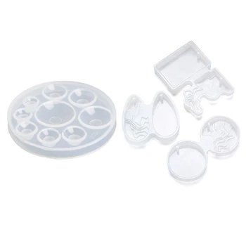 

Round Silicone Mold DIY Jewelry Pendant Mould with 3 Sets of Island Resin Mold Epoxy Resin Silica Gel Mold