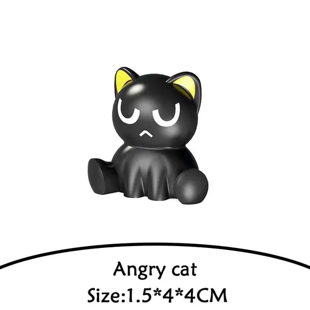 Brick Animal Spelling Building Blocks New Animal Cartoons Sea Flamingo Compatible With Brick Toy For Children Christmas Gift Angry cat
