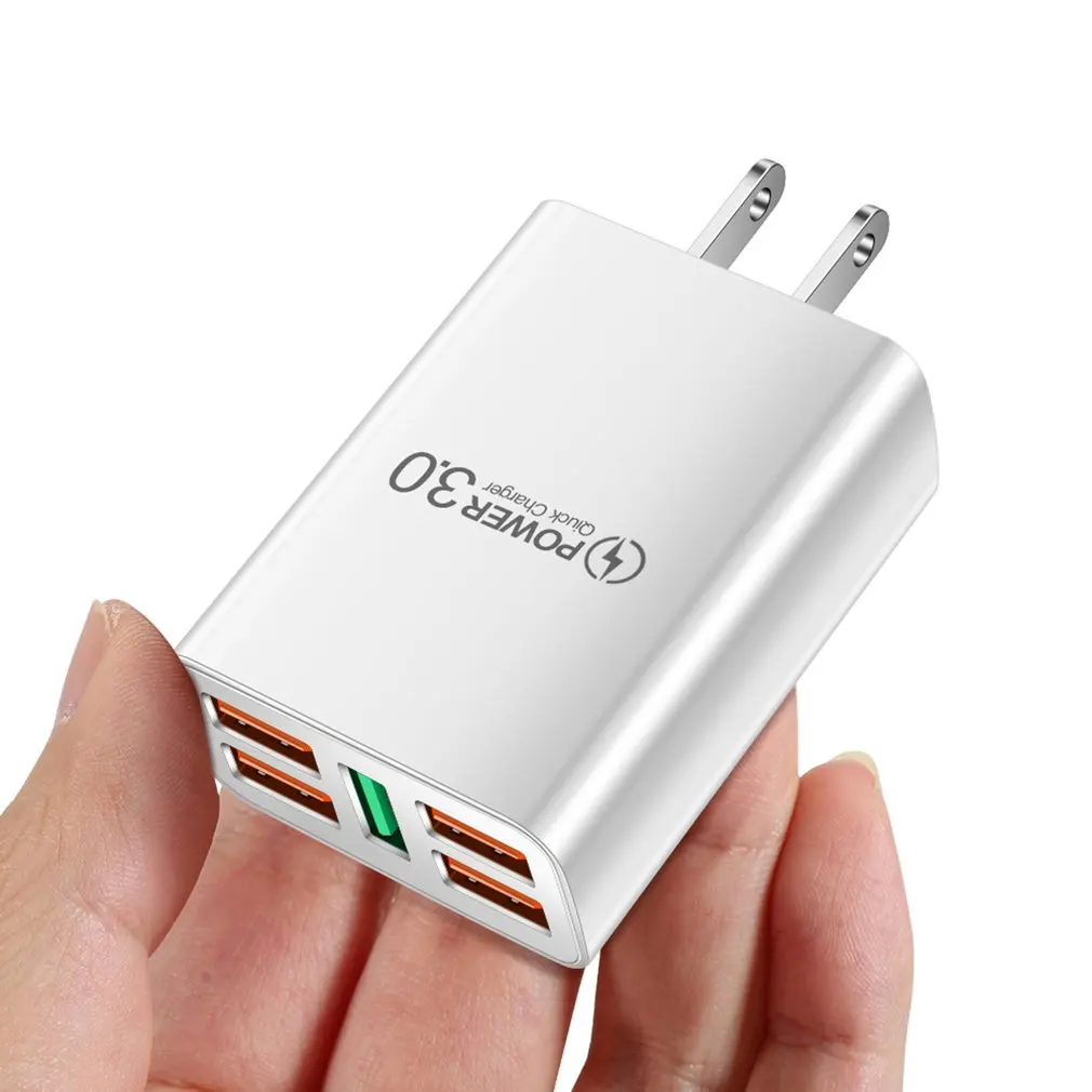 5U Quick Charge 3.0 Fast phone Charger For iphone 12 mini Air pods one plus Xiaomi Huawei charger adapter USB charge QC | Мобильные