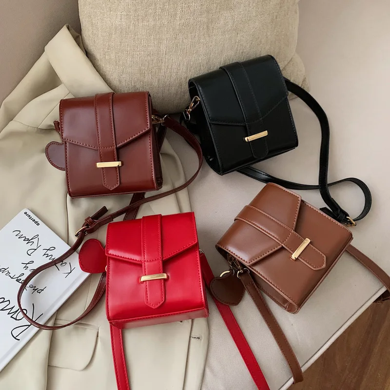 

INS New Arrival Bag Women's 2019 Korean-style Retro Oil Wax Leather Mini Mobile Phone Bag Shoulder Square Sling Bag Fashion