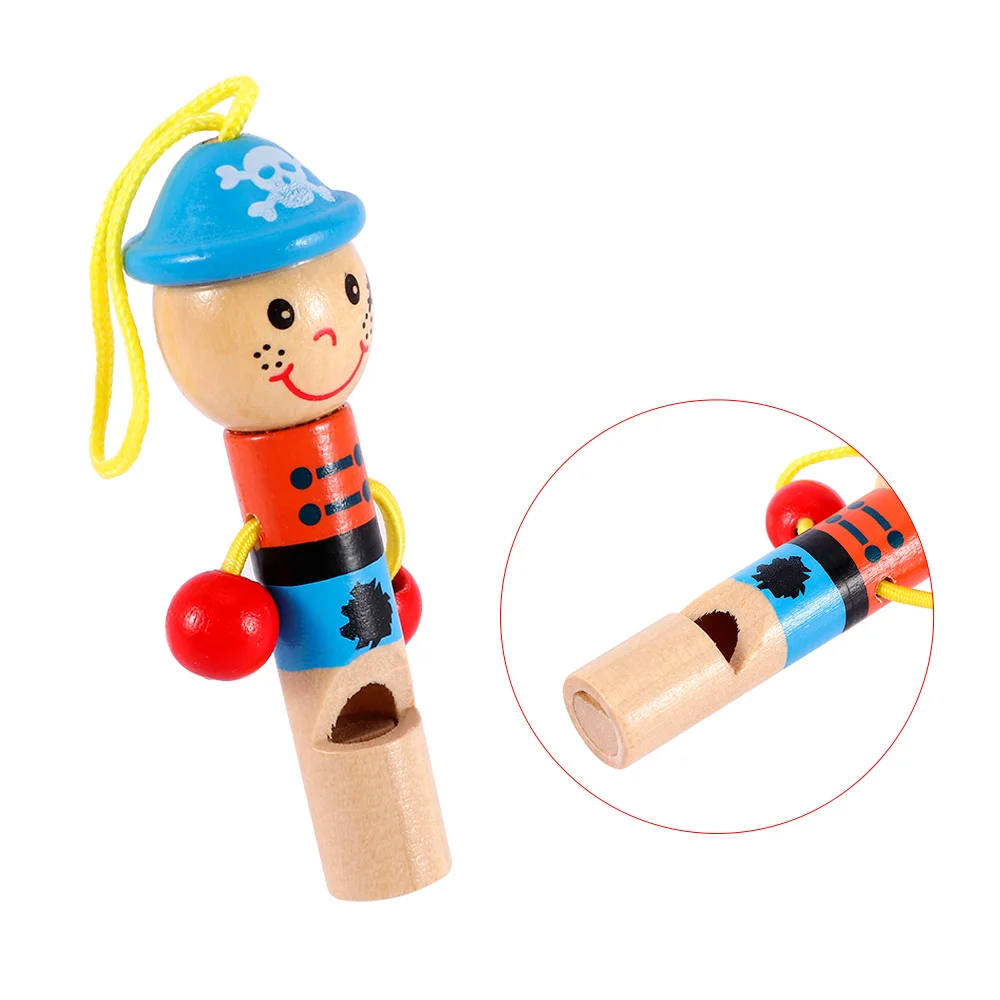 1 шт. детские игрушки милый маленький пиратский свисток для детей деревянный мультяшный свисток игрушки для детей Обучающие Развивающие подарки