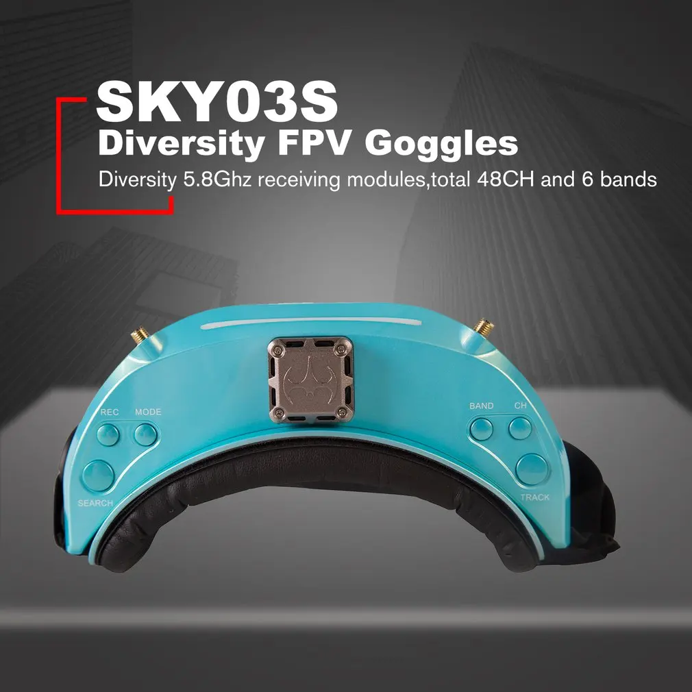 5,8 GHz 48CH разнообразие FPV очки поддержка HDMI отслеживание головы с вентилятором DVR фронтальная камера для радиоуправляемого дрона