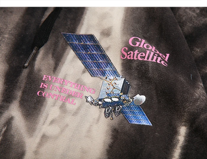 Aelfric Eden Tie dying Satellite Printed мужские толстовки Harajuku Повседневный хлопковый пуловер хип-хоп толстовка с капюшоном уличная одежда