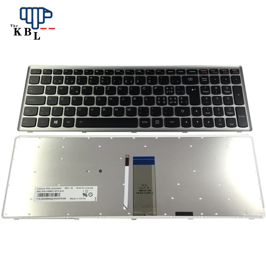 Клавиатура швейцарская 25205694 с подсветкой для Lenovo IdeaPad U510 Z710 SW | Компьютеры и офис
